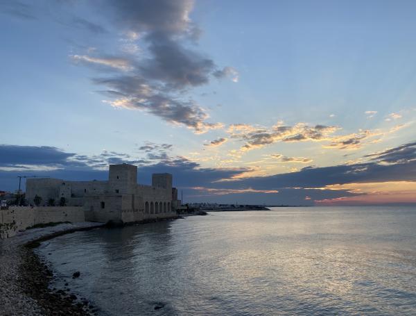 Sunset across the water in Trani, Puglia