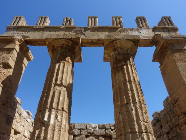 One of the temples at Paestum.